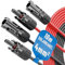 ABSINA 2X 10 Metro Cable Solar 4mm2 H1Z2Z2-K Negro y Rojo - Cable para Placa Solar Resistente a UV - Cable para Panel Solar, Cable Solar 4mm, Cable 4mm2, Placa Solar con Enchufe, Cable Placa Solar