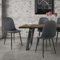 ML-Design Esszimmerstühle 4er Set, Anthrazit, Küchenstuhl mit Samtbezug, Wohnzimmerstuhl mit Rückenlehne, Polsterstuhl mit Metallbeinen, Ergonomischer Stuhl für Esstisch, Esszimmerstuhl Scandinavian