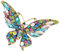 Schmetterlings Brosche, Anstecknadel, Anzug, Schmuckzubehör, Glänzende Strass Brosche, Abzeichen für Hut, Mantel, bunt