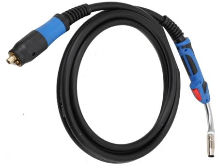 Lfhelper Schlauchpaket MB25 Schweißbrenner MB25 4m Schlauchpaket MIG/MAG Brenner Schutzgas Mig Mag Schweißgerät 4 m Schweißbrenner Mit Zentralanschluss Brennerhals Schweißgerät