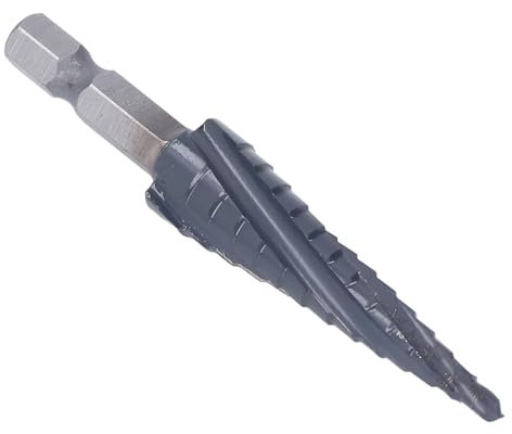 SWLECA Stufenbohrer 1/8 bis 1/2 Zoll 1/4 Zoll Schaft 4 Nut, Edelstahl Hartmetall, Bohrer für Edelstahl, Stufenbohrer für Metall, Bohrer für gehärteten Stahl
