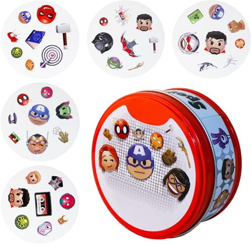 COQOYO Kartenspiel Kinder ab 4 Jahre, Superheld Card Game, Cartoon Avengers Karten Spiel für 2-8 Spieler Spieleabend mit Freunden, Lustiges Puzzlespiel Familienspiel Partyspiel für Jungen Junior