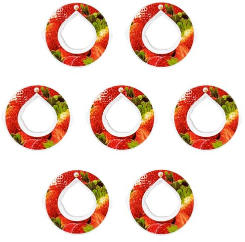 DENZYF Lot de 7 Capsules de Saveur Gout Pods, Capsule de goût Pods de Bouteille D'eau Gonflable Air Gourde Pods Saveur (Fraises Saveur Pods)