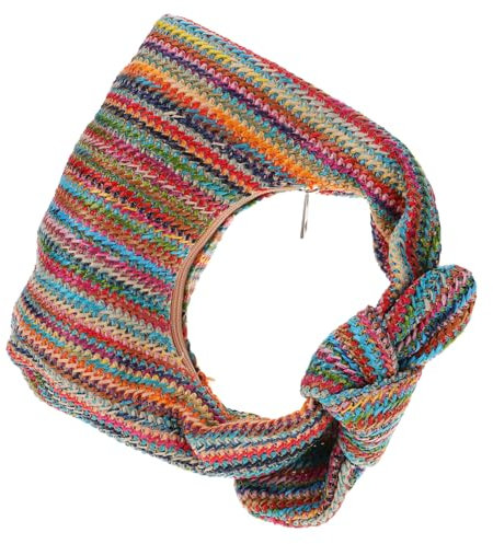 SOIMISS Handtasche Aus Stroh Clutch Für Damen Gewebte Tasche Korbgeldbörse Sommertasche Strandtasche Rattan-tasche Stroh-clutch Abendtasche Umschlaghandtasche