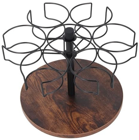 Wakects Porte-gobelet à café, Porte-gobelet Rotatif, Porte-gobelet sur Pied, Support de Tasse Rotatif à 360 Degrés en Acier au Carbone, Porte-gobelet Antidérapant pour 6 Bouteilles d'eau