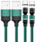 BITHAI Cable de carga magnético USB C, 2 unidades, 3 A, cable USB magnético con adaptador tipo C, soporta carga rápida QC 3.0, cable de carga magnética de nailon trenzado (0,5 m x 2)