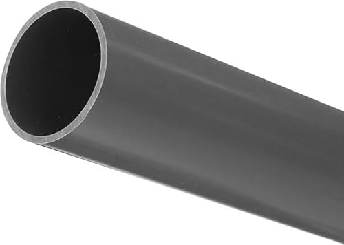 MACHSWON PVC Pipe 36mm ID 40mm OD 200mm Length Round Plastic Rigid Tubing High Impact for Drain Pipe Cable Sleeve(Light Grey)