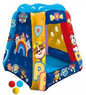 pour Pat Patrouille - Piscine a balles Gonflable 85x85x81cm + 20 Boules - Enfant, Bebe - Aire de Jeu, Tente, cabane - Set Jouet et Carte