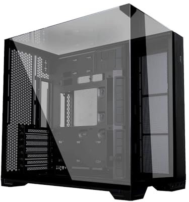 Lian Li O11 Vision Compact ATX Mid-Tower Gaming PC Case - Aluminium & Tempered Glass Black PC Case