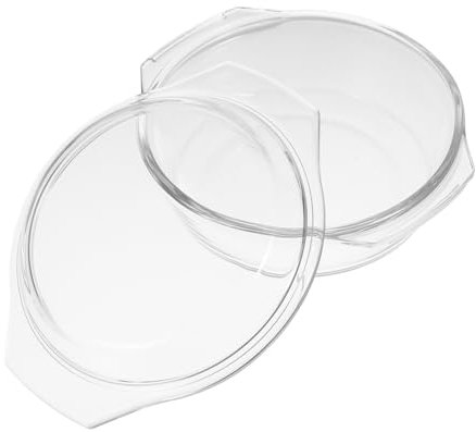 Garneck Mini Cocotte Ronde En Verre Transparent 0,7l Avec Couvercle Résistant à Haute Température Compatible Micro-ondes Et Four Pour Cuisson Et Service