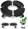 blmdz Plant Caddy with Wheels Heavy Duty - Adjustable 38-50 CM Plant Stand Indoor Outdoor, Large Plant Cart Dolly with Casters for Flower Pot Garden Pot Mover Black