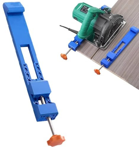 Guía de base ajustable para máquina de corte, guía de sierra circular, soporte de corte de ABS ajustable portátil, guía de corte de madera de precisión, especialmente diseñada para tareas de corte y