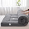 Japanische Futon-Matratze, Bodenmatratze, Klappmatratze, Tatami-Matratze, tragbare Camping-Matratze, leicht zu verstauen, atmungsaktiver Stoff für Couch-Matratze (grau, 200 x 220 cm)