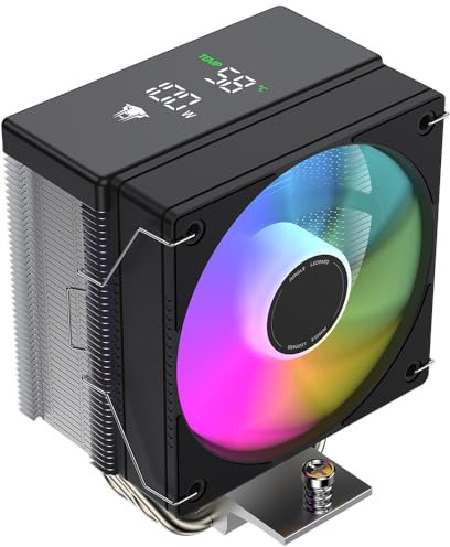 TZMRIT AF400S DGT ARGB CPU Cooler con display di temperatura, per Intel LGA 1700/1200/115X/1851, per AMD AM4/AM5 (DIGITAL)
