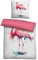 biberna Bettwäsche Linon 0044329 Flamingo 1x 155x220 cm + 1x 80x80 cm, Koralle