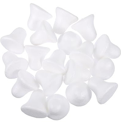 DIYEAH Campane Di Polistirolo Fai-Da-Te 50 Pezzi Ornamenti Natalizi a Forma Di Jingle Bell 5cm Schiuma Bianca
