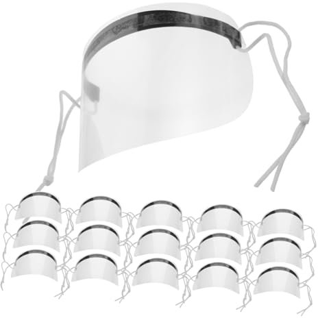 Ipetboom 50stücke Einweg-augenschutz Für Haarschnitte Gesichtsschutz Aus Kunststoff Für Friseursalons Dusch-gesichtsschild Make-up-schutzschild Für Stylisten Und Kunden