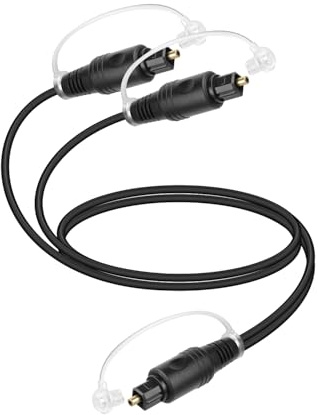 YANBORONSN Fibre optique numérique toslink 1 en 2 sorties, 1 entrée mâle 2sortie mâle, câble séparateur audio numérique 1x2, adapté aux téléviseurs home cinéma, amplis, barre de son, 0.5M