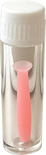 Convenient Soft Silicone Contact Lens Tool Plunger Remover for Soft and Hard Lenses Multipurpose Accessory Soft Contact Lens Helper Tool Contact Lens Care (Pink)