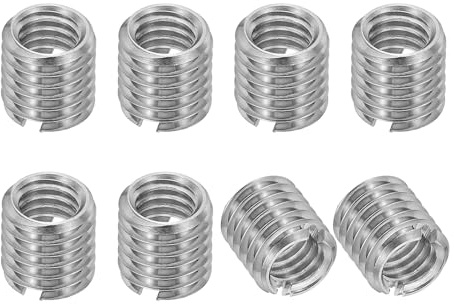 PATIKIL 8 Pcs Raccords Filetés M8 x 1.25 Mâle À M5 x 0.8 Femelle 8mm | En Acier Inoxydable 316, Manchon Réducteur Écrou, Écrou D'insertion De Vis Fastener De Conversion