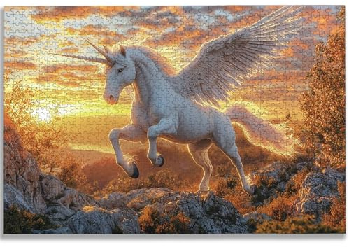 Puzzle 4000 Teile, Einhorn Puzzle 4000 Teile Erwachsene, Landschaft Holzpuzzle Erwachsene, EIN Herausforderndes Rätsel, Puzzlespiele für Die Ganze Familie, Holzpuzzle für Zimmer Deko, Geschenke, -1150