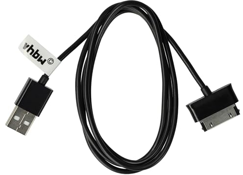vhbw Câble de charge USB compatible avec Samsung Galaxy Note 10,1, GT-N8000, GT-N8010, 10.1 LTE, GT-N8020 tablette noir