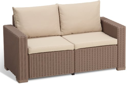 Allibert Lounge Sofa California 2-Sitzer, cappuccino/sand