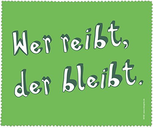 Brillenputztuch 17 x 15 cm • 44103 ''Wer reibt...'' von Inkognito • Künstler: INKOGNITO © Julia Weiss