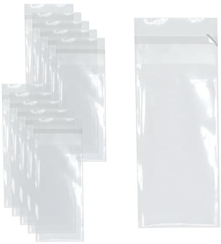 Packung zu 500 Stück- Mini Lesezeichen Cello - Zellophan Beutel Display selbst Dichtung 30- ?ikron - 65mm x 165mm 30-mm-Klappe