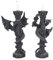 Nemesis Now Guardians of The Light Kerzenhalter, 28 cm, Schwarz, 2 Stück