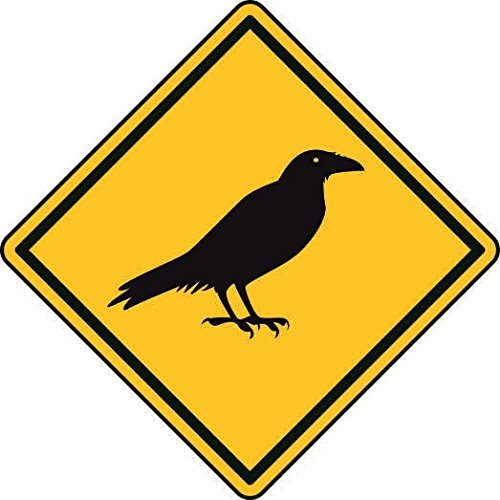 U24 Aufkleber Vorsicht Rabe Krähe Autoaufkleber Sticker