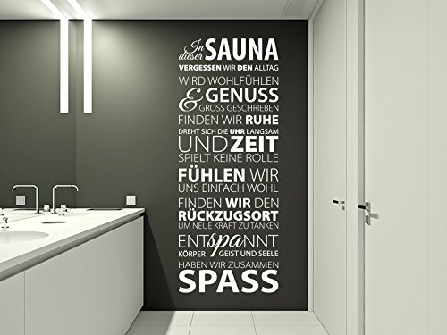 KLEBEHELD® Wandtattoo In dieser Sauna