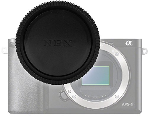 Tapa Objetivo para Sony Alpha 6000, 6400, 6300, 6500 / Alpha 7, 7C, 7 IV/Alpha 9 - Tapa de Lente de Plastic y de Color Negro para cámaras de Fotos, Funda antigolpes para Lentes de cámara