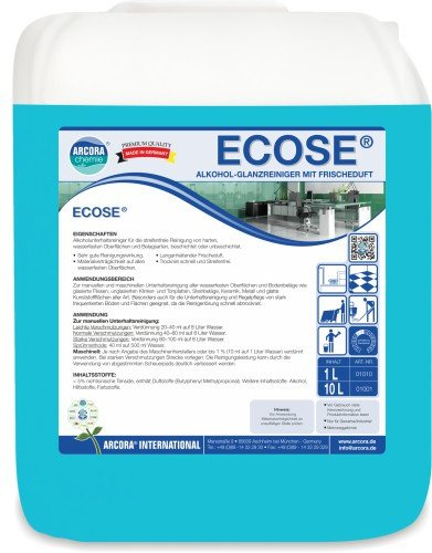 ARCORA | ECOSE | ALKOHOL-GLANZREINIGER MIT FRISCHEDUFT | 10 LITER