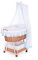 e-wicker24 Alles aus Weide Kinderwagen aus Weide, Kinderwagen mit einem Baldachin, Rollkinderkorb mit Baby - Zubehör