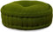 livasia Meditationskissen - Ø 45x15cm - Pouf einfarbig, Yogakissen mit Kapokfüllung, Bodenkissen Yoga und Zen Meditation, Sitzkissen für Garten und Balkon, Zafukissen handgefertigt (Grün Uni)