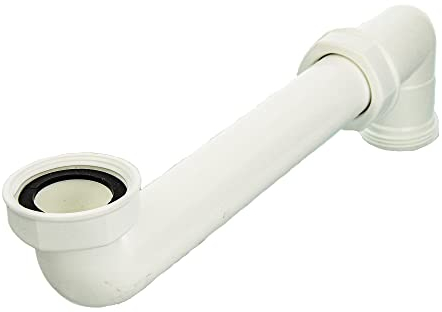 tecuro 58501 - Salvadanaio per lavabo, 1 1/4 x 300 mm, in plastica bianca, salvaspazio