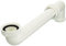 tecuro 58501 - Salvadanaio per lavabo, 1 1/4 x 300 mm, in plastica bianca, salvaspazio