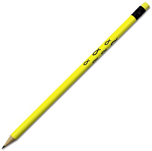 Christliche Geschenkideen °°Bleistift mit Radiergummi Neon (Neon-Gelb)