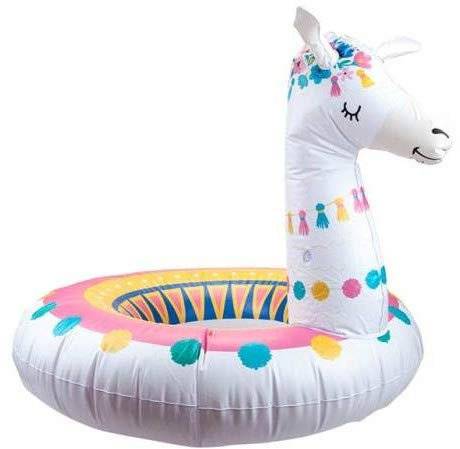 PMS aufblasbarer Lama-Poolgurt 92 cm weiß