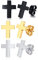 3 Paar Herren Ohrstecker Edelstahl Schwarz Gold Silber Kreuz Piercing Knorpelstecker Ohrringe Abschlussgeschenke Ostern
