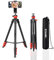 ZOMEI T60 Smartphone Tripod, Adjustable Aluminum Camera Travel Tripod with Bluetooth Remote Control & Phone Holder for Photography, YouTube Videos, for Smartphones Cameras and LED Ring Light