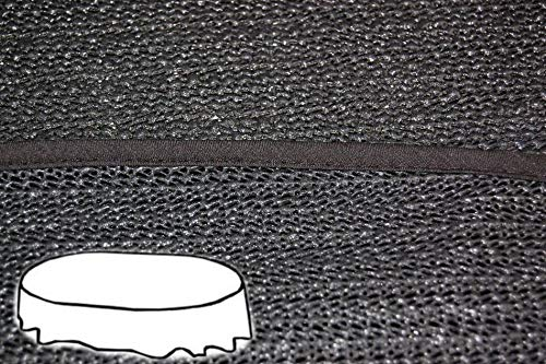 Gartendecke oval 160x220 cm Tischdecke mit Saum abwaschbar Gartentischdecke Balkon Terrasse wetterfest (Schwarz)