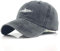 Yekeyi Unisex Baseballkappe, Hai-Stickerei, gewaschene Baumwolle, Denim, verstellbar - grau - Einheitsgröße