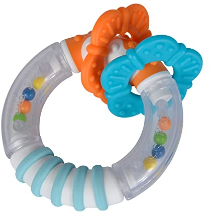 Simba 104010178 - ABC Touch Ringrassel, zum Greifen, Fühlen und Rasseln, 9cm