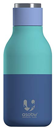 Urban Insulated and Double Walled Stainless Steel Bottle 16 Ounce by Asobu (Pastel Blue)