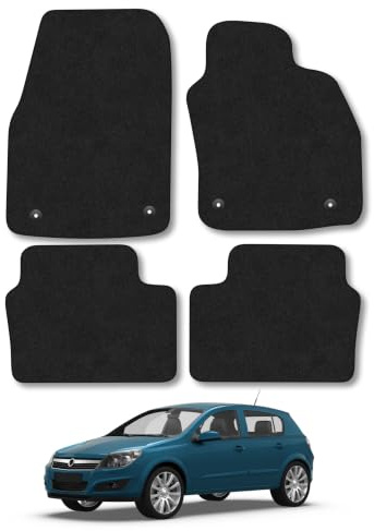 Vauxhall Astra (2004-2010) Carpet Car Mats | Black Edge Trim Tailored Fit Floor Mats Full Coverage Protection Accessories Easy Clean Anti Slip Made in the UK