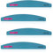 SET OF 4 Nail Files Half Moon Shape in Blue Colour different gradations Emery boards for Natural, artificial Nails Acrylic Gel Tips Hybrid
