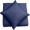 Mixibaby Kissenbezug 40X40 2er Set Dekokissen Kissenhülle Kissen Bezug 100% Baumwolle, Farbe:Dunkelblau