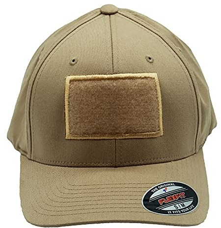 Café Viereck ® Unisex Cap Wooly Combed – beige Cap mit Flauschfläche für Klett Patches (9 x 6 cm) – für Männer und Frauen (Sand S/M (54-58 cm))